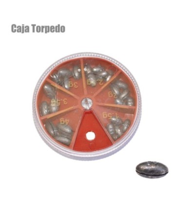 Plomo torpedo caja 80gr 1.5-2.0-2.5-3.0-3.5-4.0gr