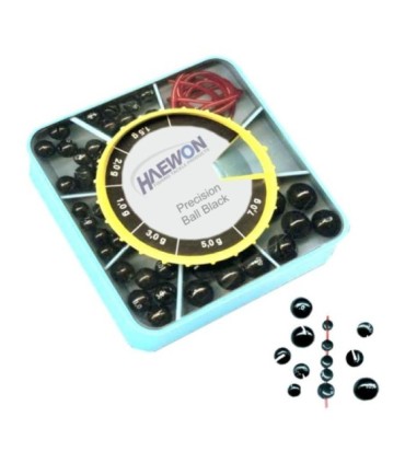 Plomo Ball Precis negro Haewon 60pcs 1.0-7.0gr