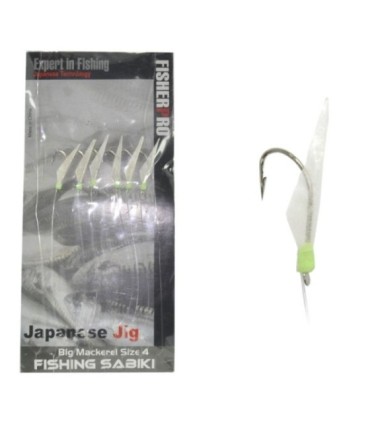 Sabiki Big Mackerel nº 6 pack 6 anzóis