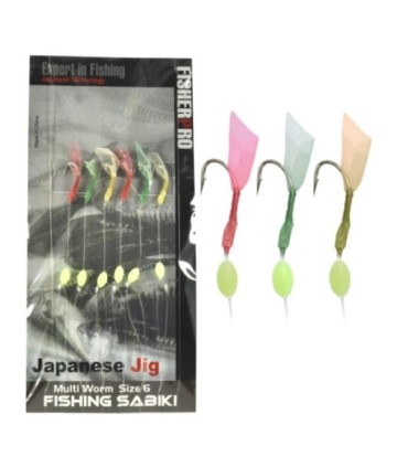 Sabiki Larva multi Nº 6 Pack 6 Haken