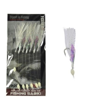 Sabiki Flash Natural rig Nº 1/0 - 7 anzuelos