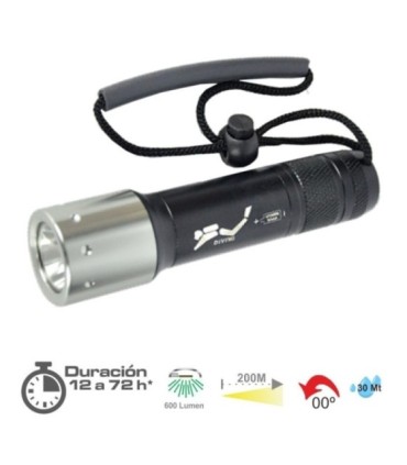 Submersible flashlight 30M 300Lumens 3AAA