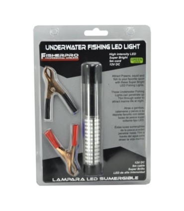 Lampara luz Fisherpro sumergible  led de 12V verde