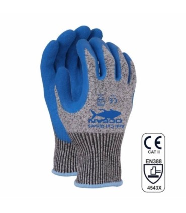 Guanti anti-taglio Pinza Ocean taglia unica Blu