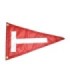 Red Deluxe Flagge Tag dreieckig 45x35