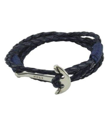 Bracciale bracciale Leather Anchor Blue