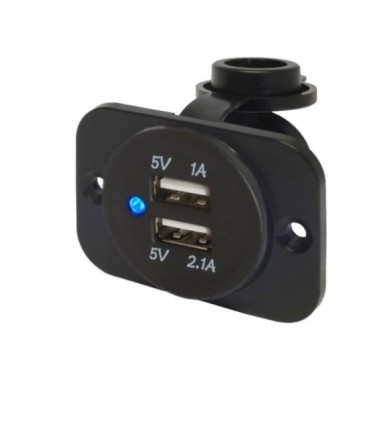 Panel toma USB dual Base panel