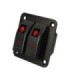 Interruptor doble c/led Base panel