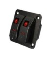 Doppio interruttore con pannello di base a led