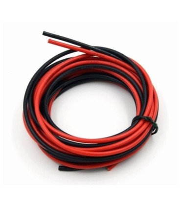 Cabo de bateria elétrica flexível 25m2 medidor vermelho