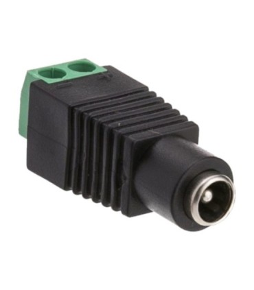 Plug connector DC12V female screw 5.5x2.1mm