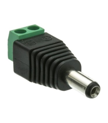 Conector de plugue DC12V macho parafuso 5,5x2,1mm