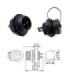 Connecteur M12 Embase de panneau 2 contacts IP67
