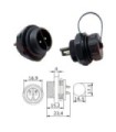 Conector M16 Base panel 2 contactos IP67