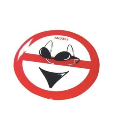 Reggiseno antiscivolo proibito a disco diam 80mm