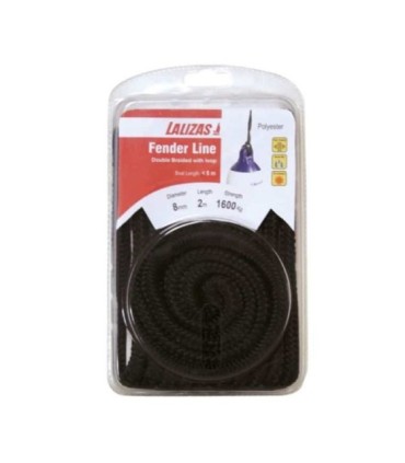 Corde de défense tressée double 8mm 2 m noir