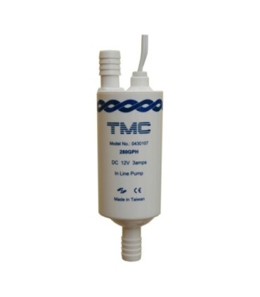 Pompe TMC en ligne 12v 1060 lph 3amp.