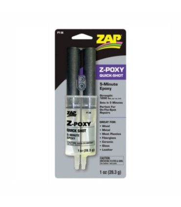 Pegamento Epoxi Z-poxy 5 minutos 1 oz syringe