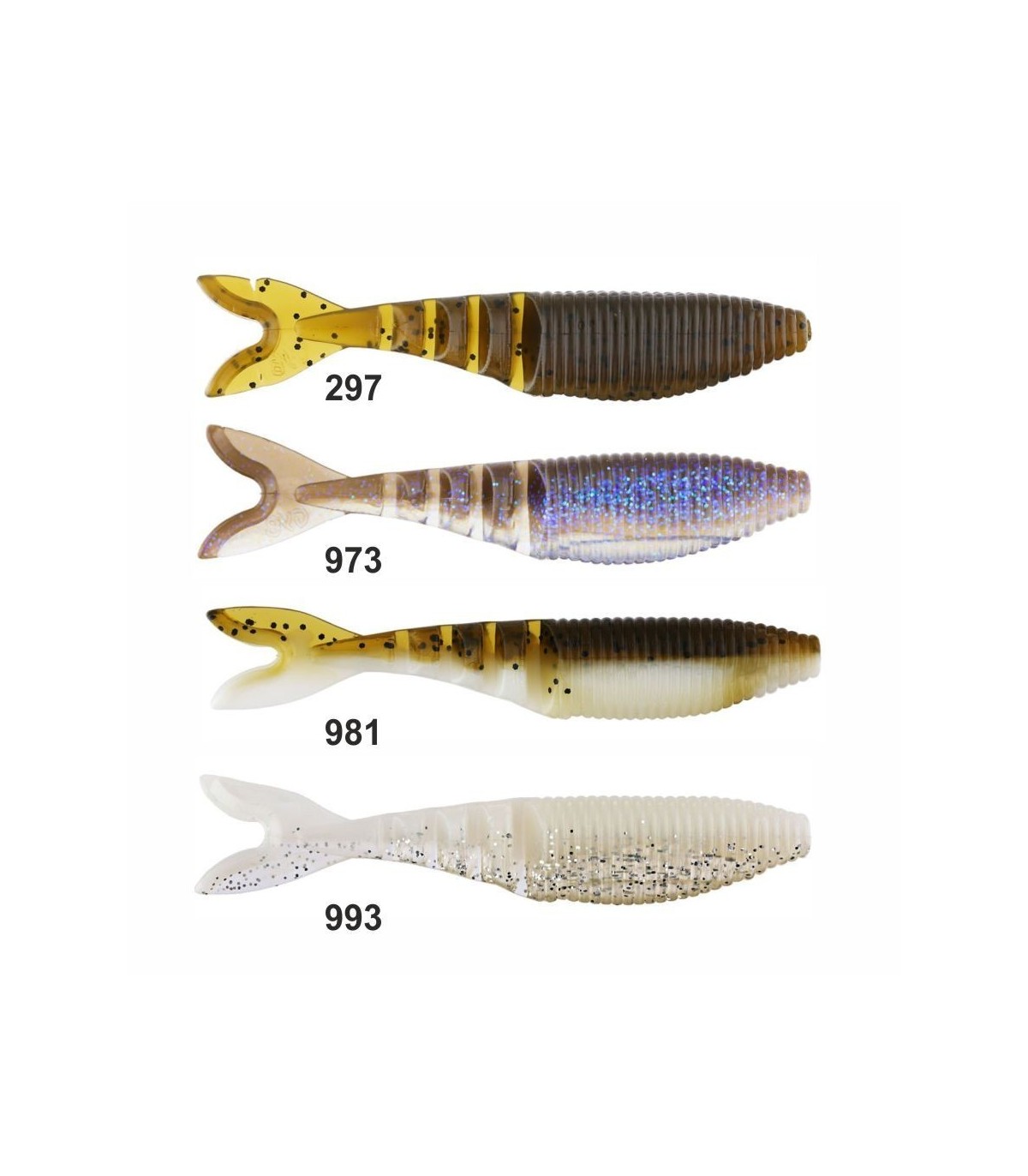 ORIGINAL Yamamoto 4 Kickin' Zako Swimbait - 5 per pack, Choice of Colors