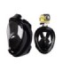 Máscara de óculos de tubo integrado Snorkel com montagem Gopro vários tamanhos
