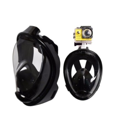 Máscara de óculos de tubo integrado Snorkel com montagem Gopro vários tamanhos
