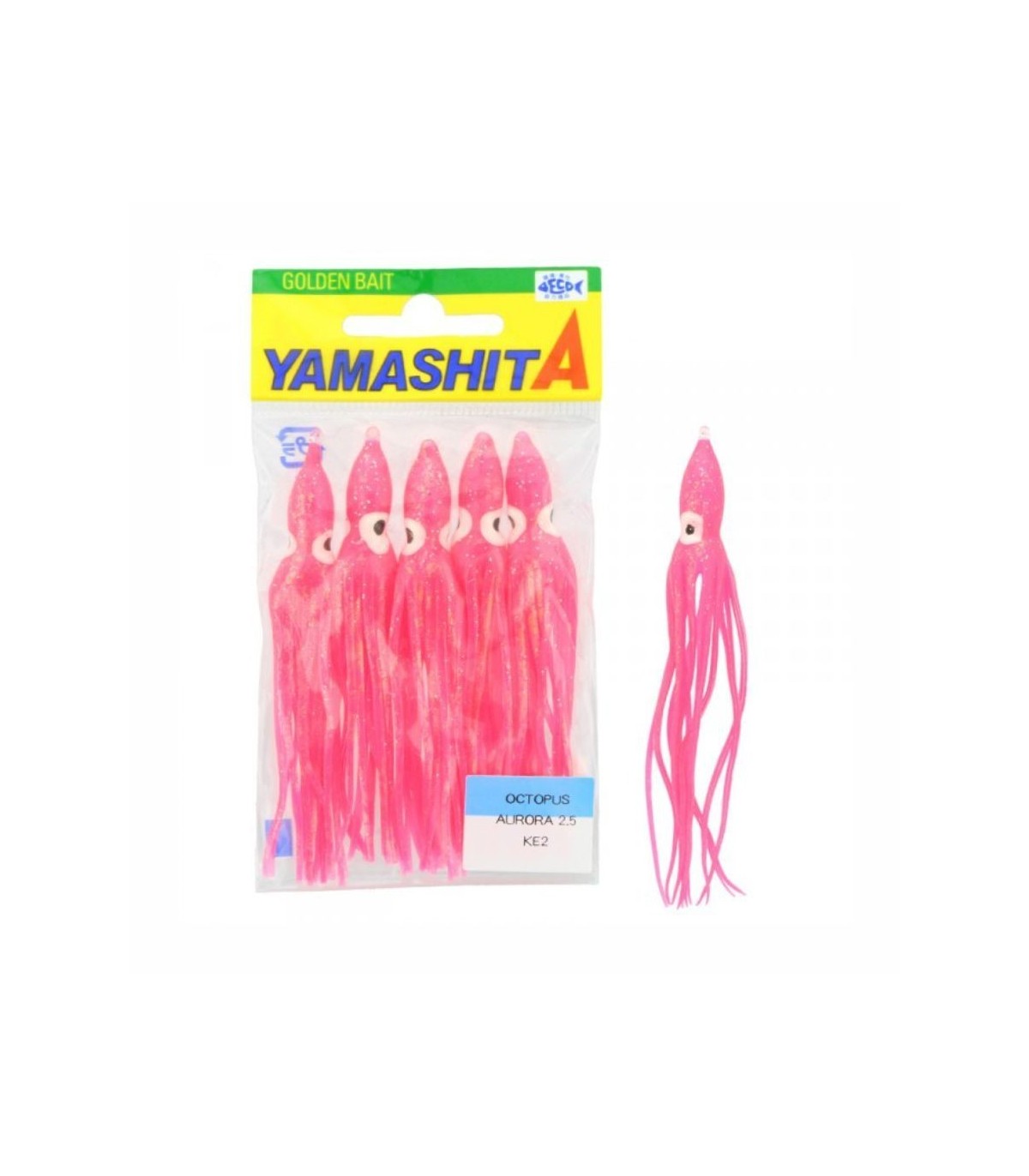 Jupe De Calmar Yamashita Octopus Aurora 1,5 Pouce (Lot De 5) - Leurre Souple YAKO-P Pour Pêche