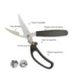 Fisherpro Fishery stainless steel scissors 24.0cm