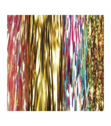 Flashabou mylar agua salada azul colores varios
