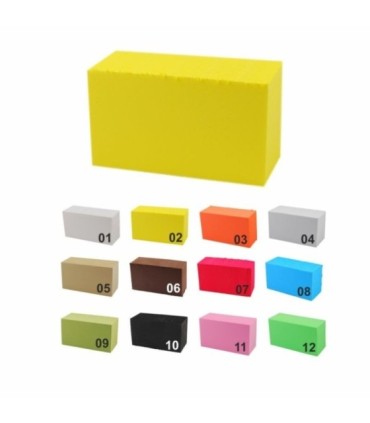 Bloc de mousse ponçable 10x5x4 différentes couleurs