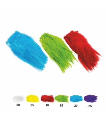 Plumas strung rooster s. 15 a 18cm colores varios