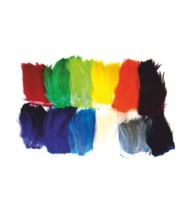 Nackenfedern Hackle Streamer 7-12cm verschiedene Farben
