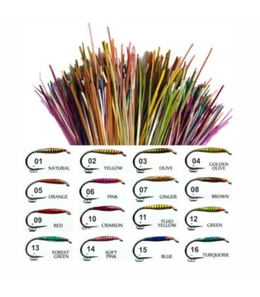 Centro pluma Pavo real Stripped colores varios