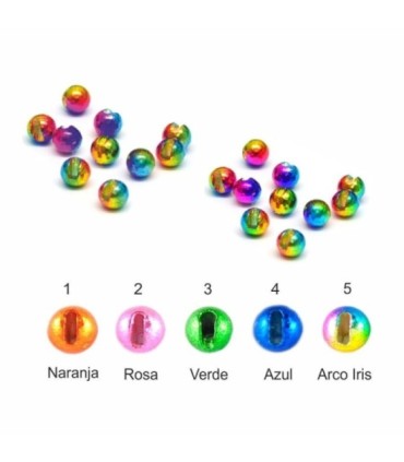 Bola Tungsteno HQ Plus Metal Anodizado 2,80mm 20 unid. colores varios