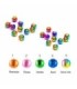 Boule de tungstène HQ Plus métal anodisé 3,30 mm 20 unités. Couleurs variées