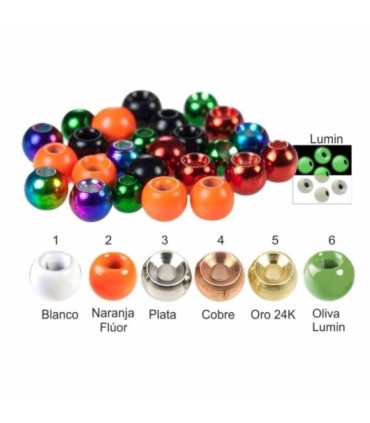 Extra conical brass ball 2.70mm 25 units various colors