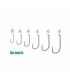 Crochet d04 T103BL nickel noir sans mort 25 unités