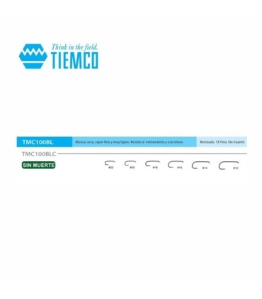Anzuelo Tiemco TMC-100BL sin muerte Caja de 20 unidades