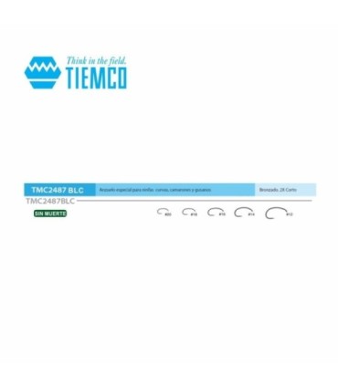 Gancho Tiemco TMC-2487BL sem morte Caixa de 20 unidades