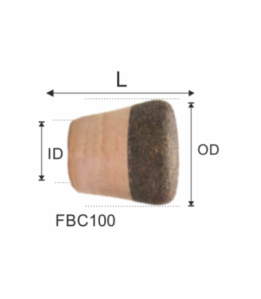 Rolha de Cortiça FBC-100 L27.4 ID9.5 OD30.5