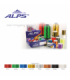 Ringed metallic thread 0.28mm 100m various colors