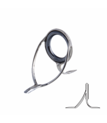 Fly ring double patte Chrome zirconium Argent