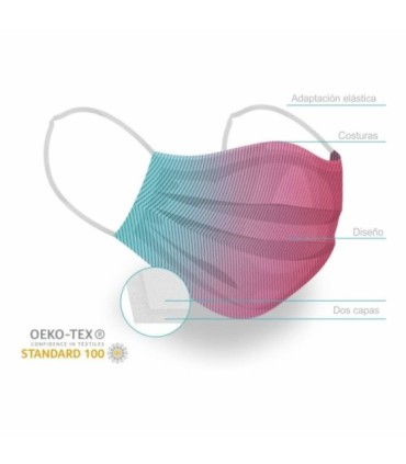 Mascarilla lavable OEKO-TEX Premium niño 3-7 Dino
