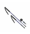Bâton de trekking en aluminium 3 sections couleur bleue