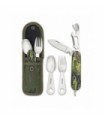 Couverts de Camping Couteau Multicam Vert 9 usages