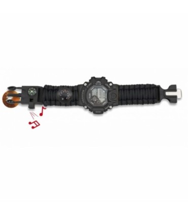Barbaric Paracord Digital Watch+Accessories Black