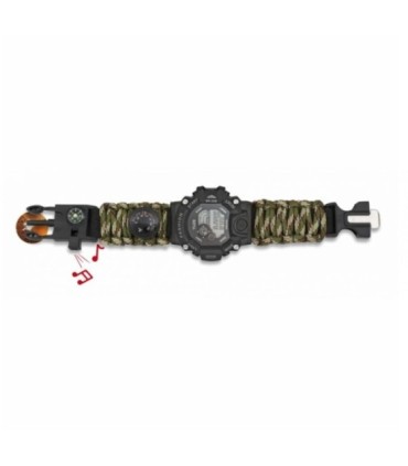 Reloj Digital Paracord Barbaric+accesorios Camo
