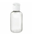 Garrafa PET transparente de 60 ml com tampa Flip top