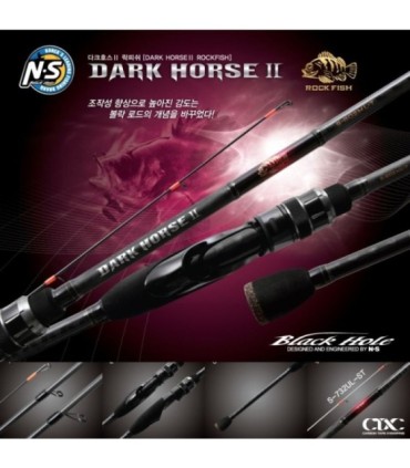 Canne Black Hole Rockfishing S Dark Horse II 0.8-15gr 2.44m
