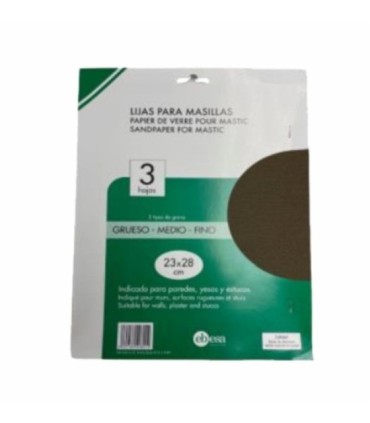 Papier de verre spécial mastic 3 grains