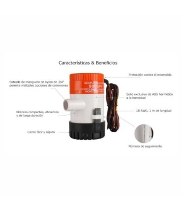 Seaflo submersible bilge pump 12v 500 GPH